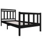 vidaXL Estructura de cama madera maciza negra 100x200 cm vidaXL Estructura de cama madera maciza negra 100x200 cm