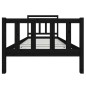 vidaXL Estructura de cama madera maciza negra 100x200 cm vidaXL Estructura de cama madera maciza negra 100x200 cm