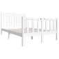 vidaXL Estructura de cama de madera maciza blanca 140x200 cm vidaXL Estructura de cama de madera maciza blanca 140x200 cm