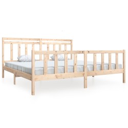vidaXL Estructura de cama de madera maciza 200x200 cm