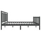 vidaXL Estructura de cama de madera maciza gris 150x200 cm