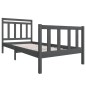vidaXL Estructura de cama de madera maciza gris 100x200 cm vidaXL Estructura de cama de madera maciza gris 100x200 cm