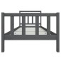 vidaXL Estructura de cama de madera maciza gris 100x200 cm vidaXL Estructura de cama de madera maciza gris 100x200 cm