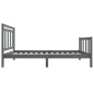 vidaXL Estructura de cama de madera maciza gris 100x200 cm vidaXL Estructura de cama de madera maciza gris 100x200 cm