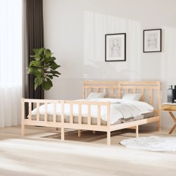 vidaXL Estructura de cama de madera maciza 180x200 cm