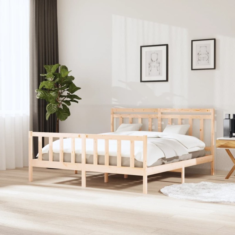 vidaXL Estructura de cama de madera maciza 180x200 cm vidaXL Estructura de cama de madera maciza 180x200 cm