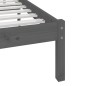 vidaXL Estructura de cama madera maciza de pino gris 150x200 cm
