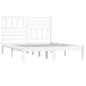 vidaXL Estructura de cama madera maciza de pino blanco 135x190 cm vidaXL Estructura de cama madera maciza de pino blanco 135x190 cm