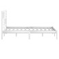 vidaXL Estructura de cama madera maciza de pino blanco 135x190 cm vidaXL Estructura de cama madera maciza de pino blanco 135x190 cm