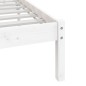 vidaXL Estructura de cama madera maciza de pino blanco 135x190 cm vidaXL Estructura de cama madera maciza de pino blanco 135x190 cm