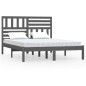 vidaXL Estructura de cama de madera maciza de pino gris 140x190 cm vidaXL Estructura de cama de madera maciza de pino gris 140x190 cm