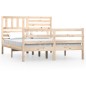 vidaXL Estructura de cama madera maciza 4FT pequeña doble 120x190 cm vidaXL Estructura de cama madera maciza 4FT pequeña doble 120x190 cm