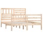 vidaXL Estructura de cama madera maciza 4FT pequeña doble 120x190 cm vidaXL Estructura de cama madera maciza 4FT pequeña doble 120x190 cm