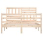 vidaXL Estructura de cama madera maciza 4FT pequeña doble 120x190 cm vidaXL Estructura de cama madera maciza 4FT pequeña doble 120x190 cm