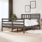 vidaXL Estructura de cama de madera maciza blanca 140x190 cm