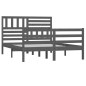 vidaXL Estructura de cama de madera maciza blanca 140x190 cm
