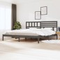 vidaXL Estructura de cama de madera maciza de pino gris 200x200 cm