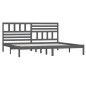 vidaXL Estructura de cama de madera maciza de pino gris 200x200 cm