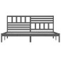 vidaXL Estructura de cama de madera maciza de pino gris 200x200 cm