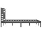 vidaXL Estructura de cama de madera maciza de pino gris 200x200 cm