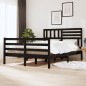 vidaXL Estructura de cama de madera maciza negro 160x200 cm vidaXL Estructura de cama de madera maciza negro 160x200 cm