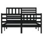 vidaXL Estructura de cama de madera maciza negro 160x200 cm vidaXL Estructura de cama de madera maciza negro 160x200 cm