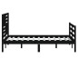 vidaXL Estructura de cama de madera maciza negro 160x200 cm vidaXL Estructura de cama de madera maciza negro 160x200 cm