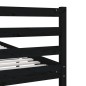 vidaXL Estructura de cama de madera maciza negro 160x200 cm vidaXL Estructura de cama de madera maciza negro 160x200 cm