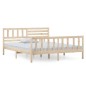 vidaXL Estructura de cama de matrimonio madera maciza 4FT6 135x190 cm