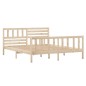 vidaXL Estructura de cama de matrimonio madera maciza 4FT6 135x190 cm