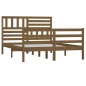 vidaXL Estructura de cama madera maciza marrón miel 140x200 cm vidaXL Estructura de cama madera maciza marrón miel 140x200 cm