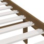 vidaXL Estructura de cama madera maciza marrón miel 140x200 cm vidaXL Estructura de cama madera maciza marrón miel 140x200 cm