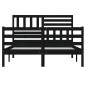 vidaXL Estructura de cama madera maciza negro 120x200 cm vidaXL Estructura de cama madera maciza negro 120x200 cm