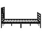 vidaXL Estructura de cama madera maciza negro 120x200 cm vidaXL Estructura de cama madera maciza negro 120x200 cm