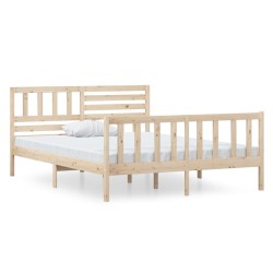 vidaXL Estructura de cama de madera maciza 120x190 cm