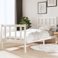vidaXL Estructura de cama madera maciza blanco 75x190 cm vidaXL Estructura de cama madera maciza blanco 75x190 cm