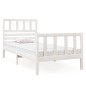 vidaXL Estructura de cama madera maciza blanco 75x190 cm vidaXL Estructura de cama madera maciza blanco 75x190 cm