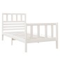 vidaXL Estructura de cama madera maciza blanco 75x190 cm vidaXL Estructura de cama madera maciza blanco 75x190 cm
