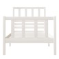 vidaXL Estructura de cama madera maciza blanco 75x190 cm vidaXL Estructura de cama madera maciza blanco 75x190 cm