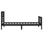 vidaXL Estructura de cama madera maciza negro 90x200 cm