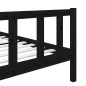 vidaXL Estructura de cama madera maciza negro 90x200 cm