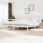 vidaXL Estructura de cama madera maciza blanco 200x200 cm vidaXL Estructura de cama madera maciza blanco 200x200 cm