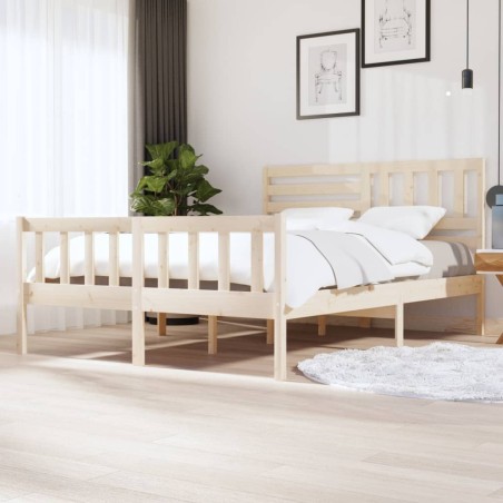 vidaXL Estructura de cama de madera maciza 160x200 cm