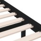 vidaXL Estructura de cama madera maciza negro 75x190 cm