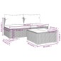 vidaXL Set muebles de jardín 3 piezas y cojines ratán sintético marrón