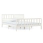 vidaXL Estructura de cama madera maciza blanca 120x200 cm