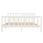 vidaXL Estructura de cama madera maciza blanca 120x200 cm