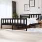 vidaXL Estructura de cama de madera maciza negra 200x200 cm vidaXL Estructura de cama de madera maciza negra 200x200 cm