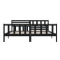 vidaXL Estructura de cama de madera maciza negra 200x200 cm vidaXL Estructura de cama de madera maciza negra 200x200 cm