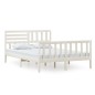 vidaXL Estructura de cama de madera maciza blanca 140x200 cm vidaXL Estructura de cama de madera maciza blanca 140x200 cm